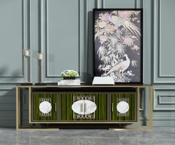 New Chinese Style Entrance Cabinet-ID:621835953