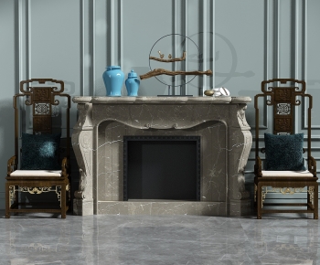 New Chinese Style Lounge Chair-ID:556879046