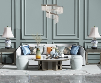 New Chinese Style Multi Person Sofa-ID:438150889