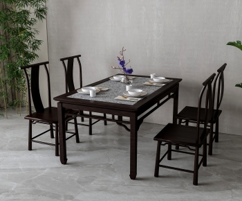 New Chinese Style Dining Table And Chairs-ID:900502922