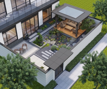 New Chinese Style Courtyard/landscape-ID:387990002