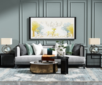 New Chinese Style Multi Person Sofa-ID:321331021