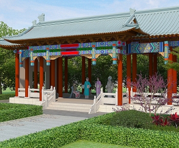 Chinese Style Ancient Architectural Buildings-ID:864624025