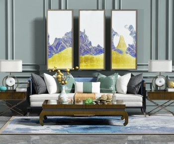 New Chinese Style Multi Person Sofa-ID:426757104