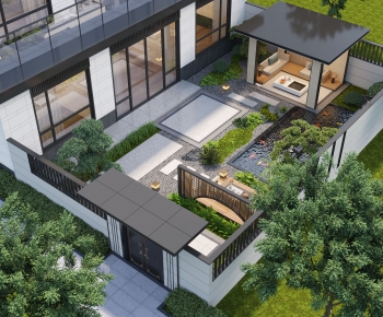 New Chinese Style Courtyard/landscape-ID:573580981