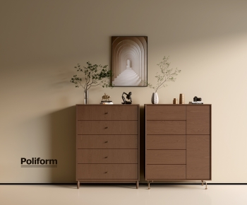 Poliform现代中古风实木斗柜组合-ID:997989219