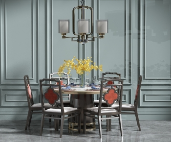 New Chinese Style Dining Table And Chairs-ID:711218122