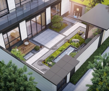 New Chinese Style Courtyard/landscape-ID:304135086