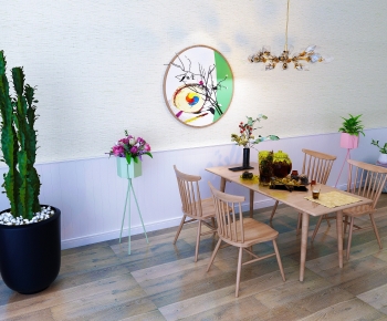 Nordic Style Dining Table And Chairs-ID:135057935