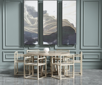 New Chinese Style Dining Table And Chairs-ID:977564106