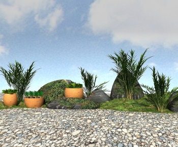 现代户外植物堆-ID:927505973