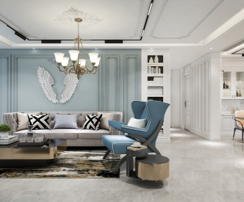 Simple European Style A Living Room-ID:472179892