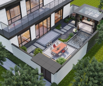 New Chinese Style Courtyard/landscape-ID:399202111