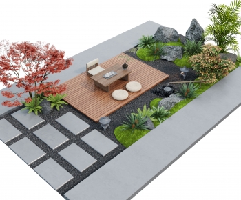 现代庭院苔藓庭院景观 景观小品 叮步 苔藓景观 枯山水景观小品-ID:983975893