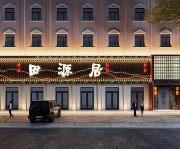 New Chinese Style Facade Element-ID:666809164