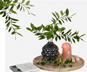 现代书籍水生绿植摆件组合-ID:422262919
