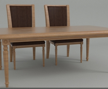 Simple European Style Dining Table And Chairs-ID:798377998