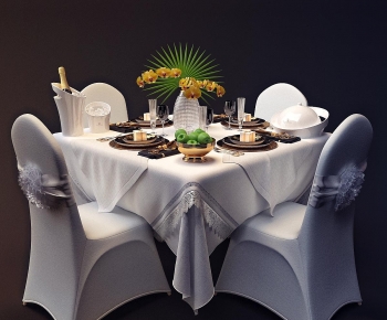 Modern Dining Table And Chairs-ID:437011969