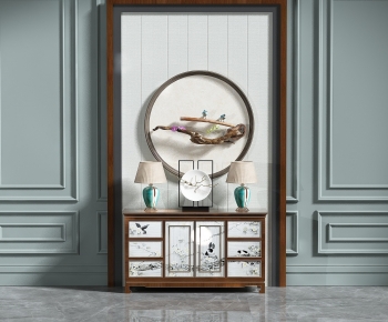 New Chinese Style Entrance Cabinet-ID:273330283