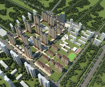 Modern Architectural Bird's-eye View Planning-ID:580387124