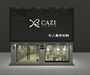 现代服装店门面门头-ID:486131912