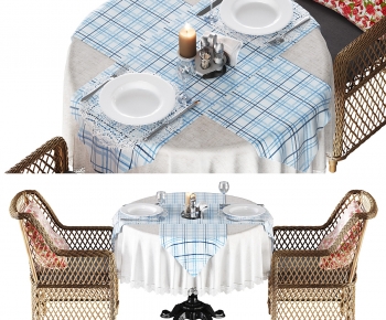 American Style Dining Table And Chairs-ID:715251037