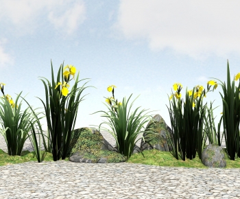 Modern Flowers And Grass-ID:263684997