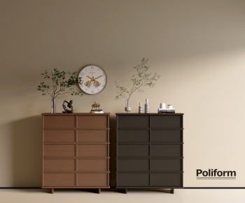 Poliform现代中古风实木斗柜组合-ID:418607957