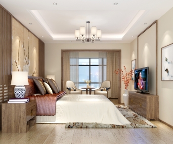 New Chinese Style Bedroom-ID:114356991