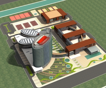 Modern Architectural Bird's-eye View Planning-ID:954961063