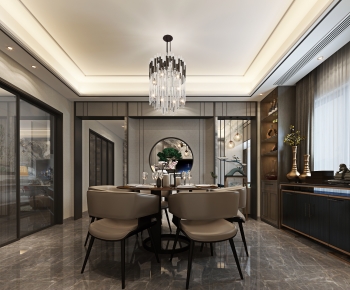 New Chinese Style Dining Room-ID:725409989