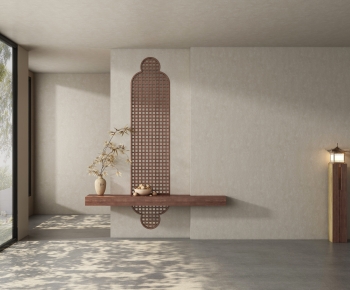 New Chinese Style TV Wall-ID:539371018