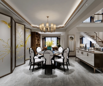 New Chinese Style Dining Room-ID:492614036