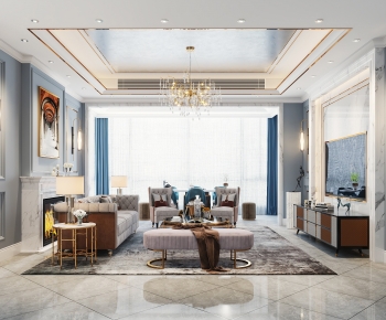 Simple European Style A Living Room-ID:303061016