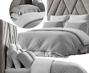 Modern Double Bed-ID:634774921