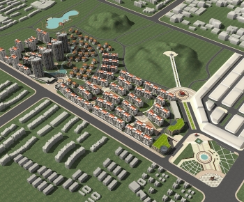 Modern Architectural Bird's-eye View Planning-ID:374617101