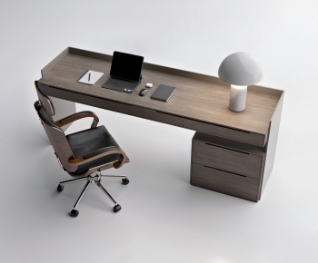 Modern Office Desk And Chair-ID:682459126