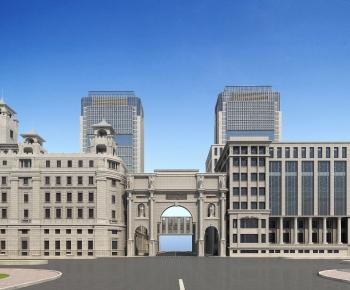 European Style Appearance Of Commercial Building-ID:831754927