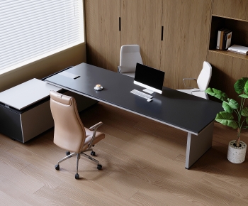 Modern Office Desk And Chair-ID:520989897