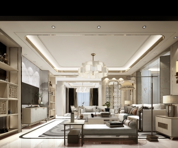 New Chinese Style A Living Room-ID:207930098