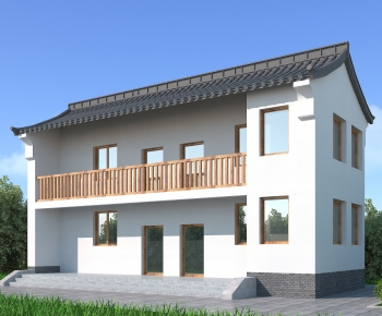 New Chinese Style Building Appearance-ID:775639065