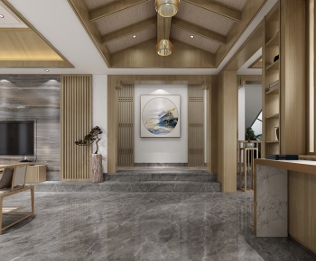 New Chinese Style Hallway-ID:972698937