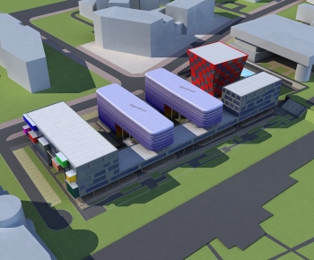 Modern Architectural Bird's-eye View Planning-ID:642863991