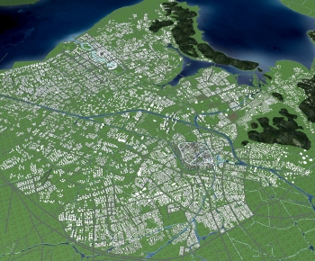 Modern Architectural Bird's-eye View Planning-ID:241179552