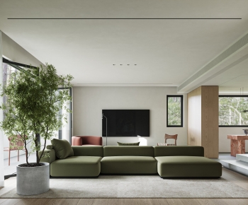 New Chinese Style A Living Room-ID:727860939