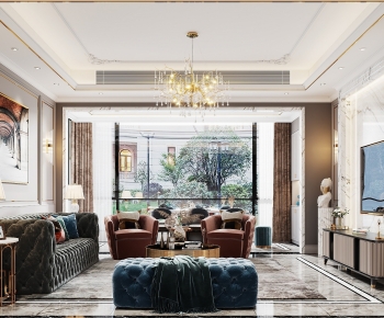 Simple European Style A Living Room-ID:313301115