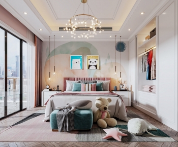 Simple European Style Girl's Room Daughter's Room-ID:454651123