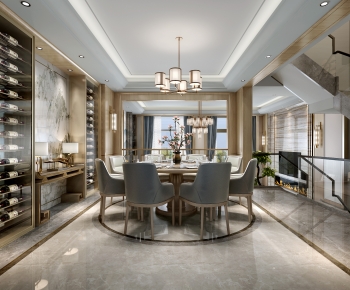 New Chinese Style Dining Room-ID:555979014