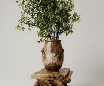 侘寂风绿植盆栽-ID:161684041