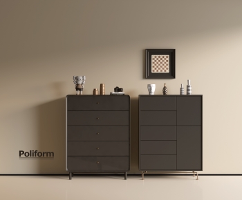 Poliform现代黑色实木斗柜组合-ID:623923061